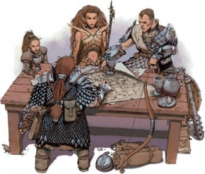 Dungeons and Dragons Adventuring Party