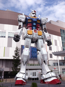 The life-size Gundam statue